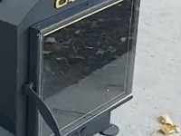 Піч для лазні Бочка 30 м3 зі склом 400*400 і виносом