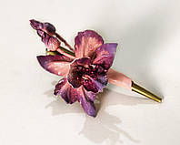 Розовая орхидея, зажим для волос