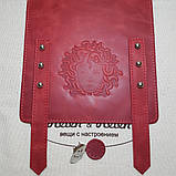 Декоративний хлястик для клапана 2*18. Колір "Червоний"., фото 2