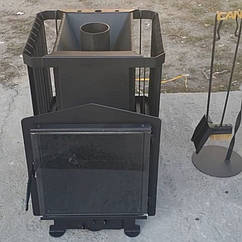 Піч для сауни Ребро 30м3 без виносу зі склом 305*305