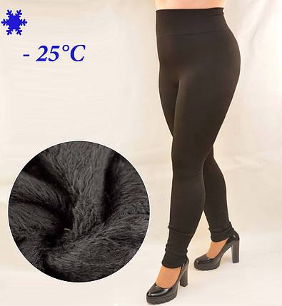 Лосини жіночі на хутрі — Широкий пояс, фото 1