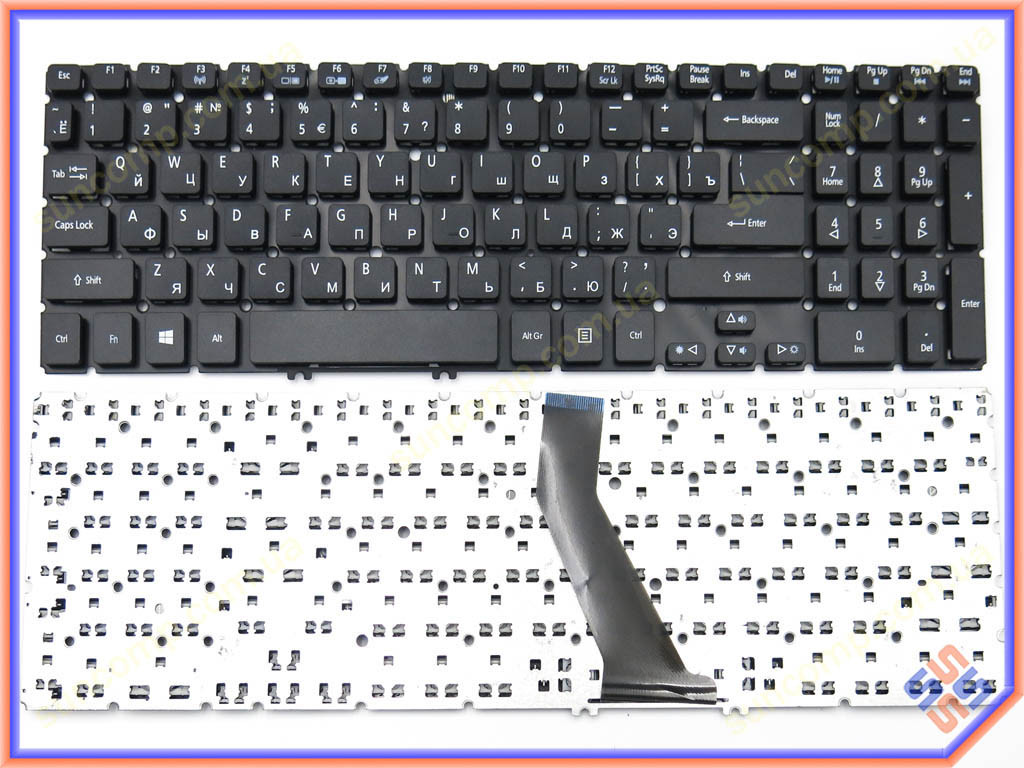 Клавіатура для ACER Aspire M3-581, M3-581G, M3-581T, M3-581TG (RU Black без рамки).