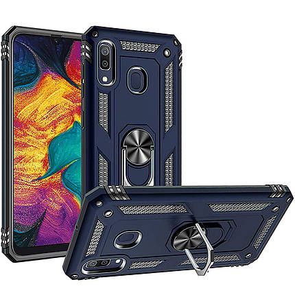 Ударостійкий чохол Serge Ring магнітний тримач для Samsung Galaxy A20 / A30, фото 1