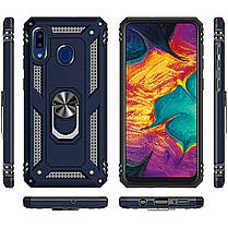 Ударостійкий чохол Serge Ring магнітний тримач для Samsung Galaxy A20 / A30, фото 4