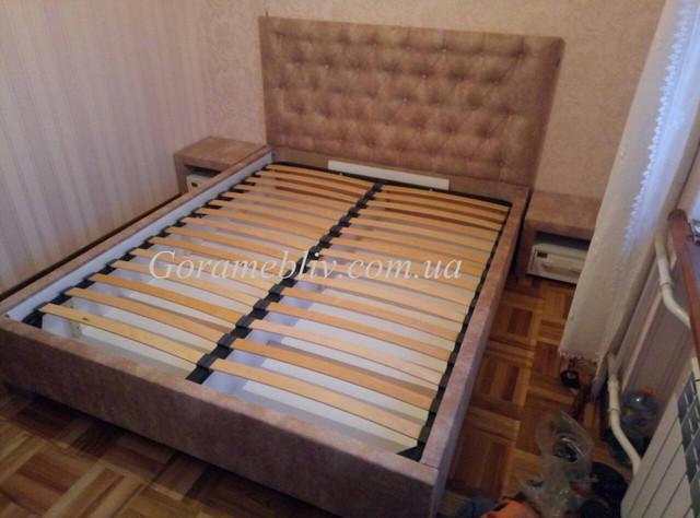 На фото: двоспальне ліжко Аврора з підйомним механізмом, фото наших покупців