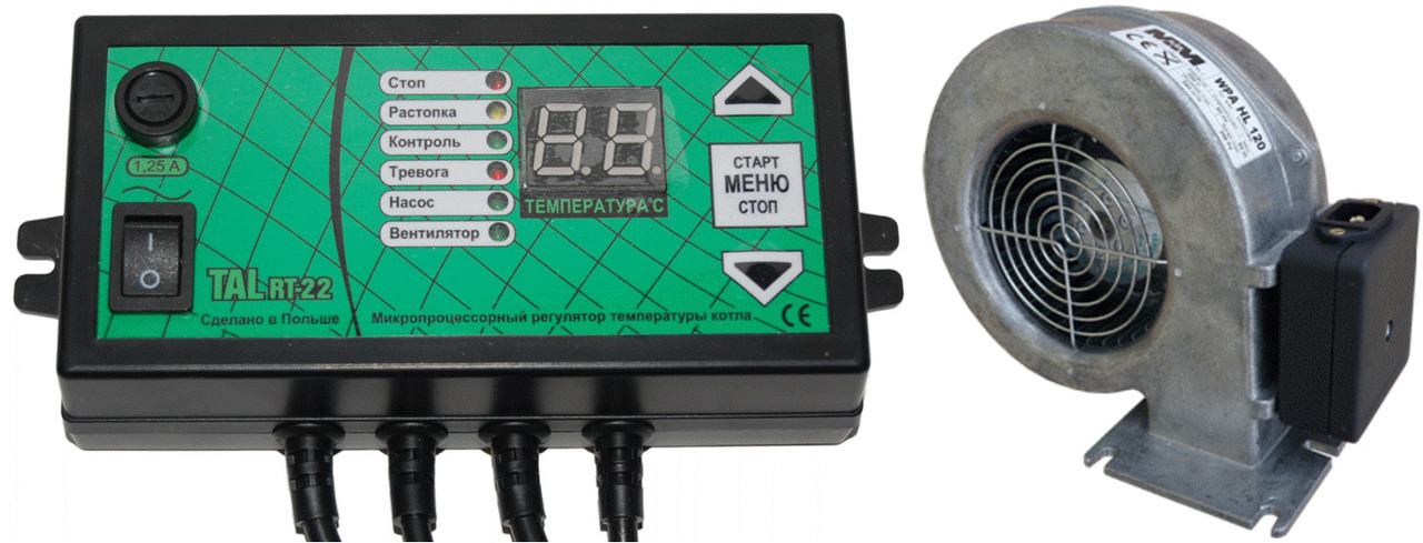 Комплект автоматики для твердопаливного котла TAL RT-22 + WPA-Х2 (Польща)