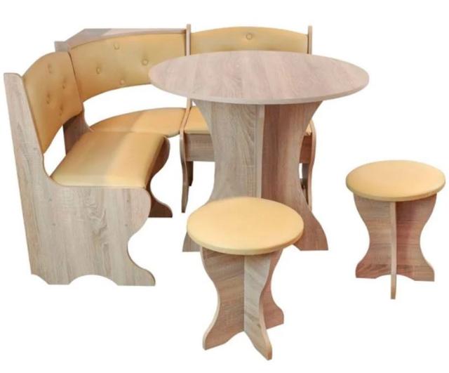 Уголок кухонный Боярин ДСП Дуб сонома+винил кофе Уголок кухонный Боярин ДСП Дуб сонома+винил кофе