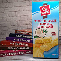 Шоколад білий Fin Carre (кокос і кукурудзяні пластівці) Німеччина 200г