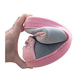 Тапочки домашні кімнатні жіночі "Котик". Тапки теплі зимові (світло-рожеві) 40, фото 4