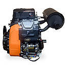 Бензиновий двигун 2V80F-A (електростартер + ручний стартер) вал Ø 25 мм під шпону, фото 6