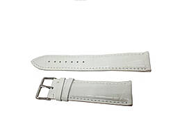 Ремінець білий шкіряний 20 мм Genuine Leather
