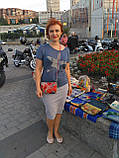 Женская сумочка Маки на сером со светло-серой спинкой, фото 5