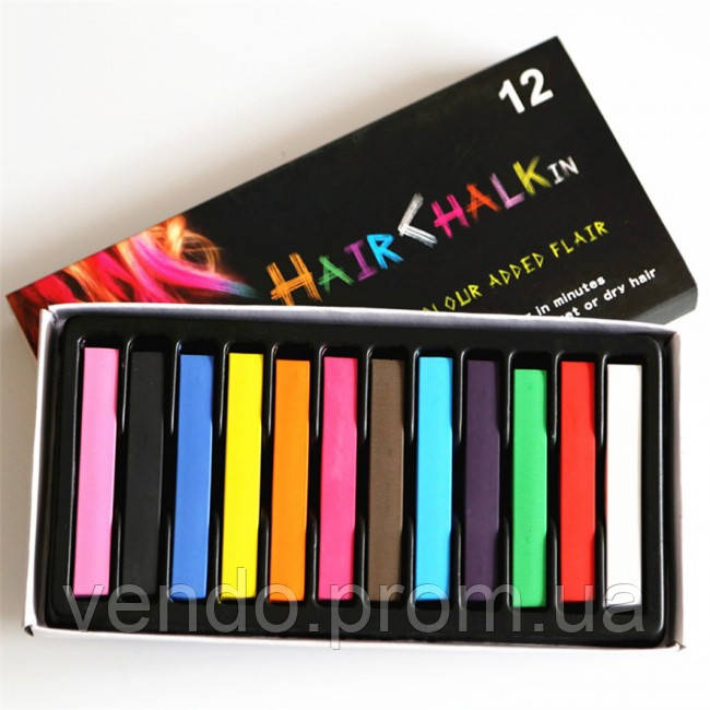 Крейда для волосся Hair Chalk 12 кольорів