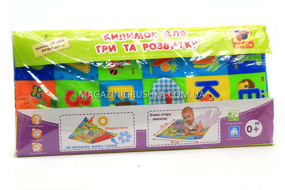 Ігровий килимок для малят із буквами МК 7201-01