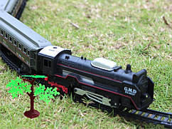 Залізниця і поїзд Train World в ретро стилі