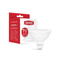 Лампа світлодіодна Mr16 Maxus 1-LED-723 MR16 7W 3000K 220V GU 5.3 AP