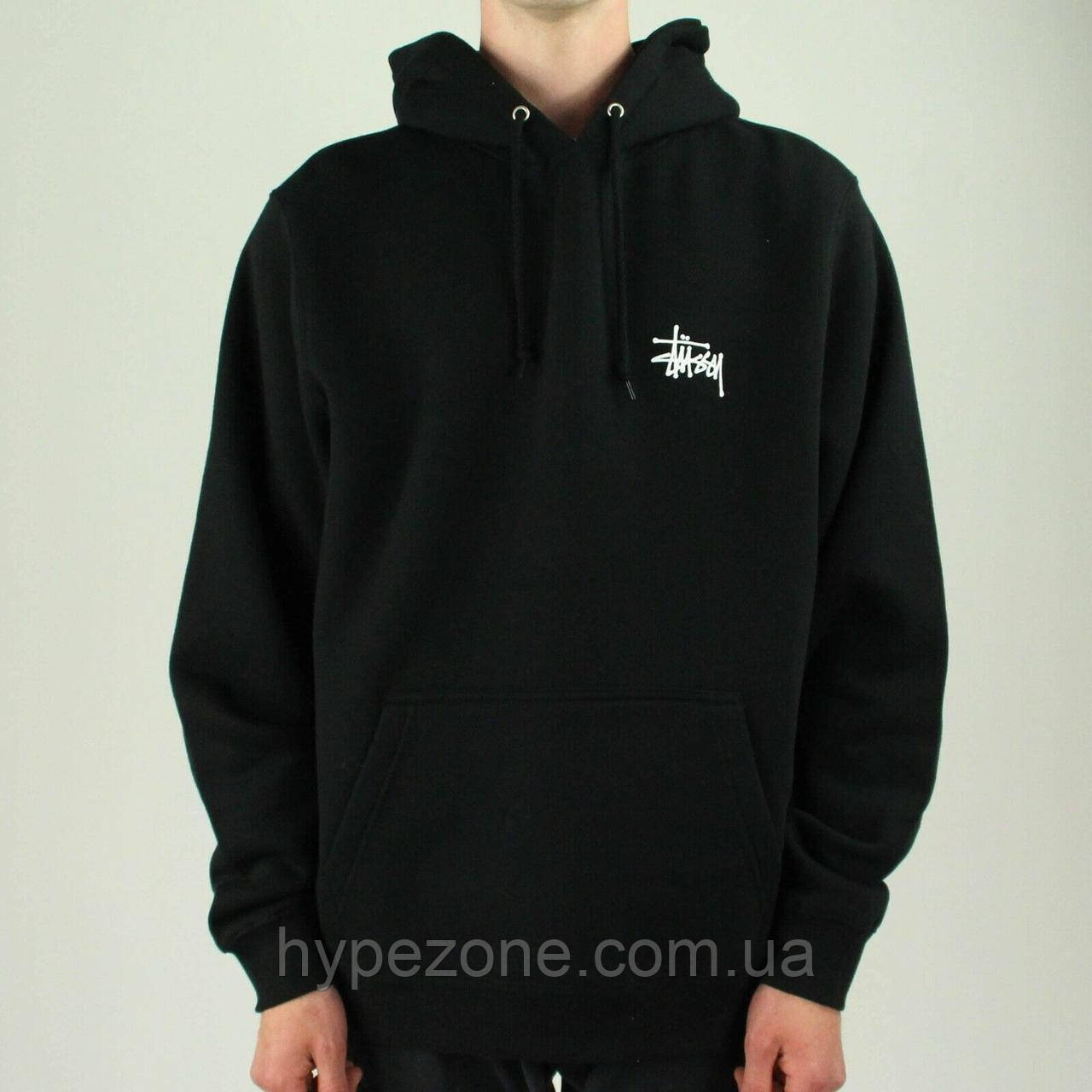 Худі Stussy чорне logo mini Кенгуру з логотипом Стуссі чоловіче Кофта Стасі спортивна Толстовка Стасії Х\Б