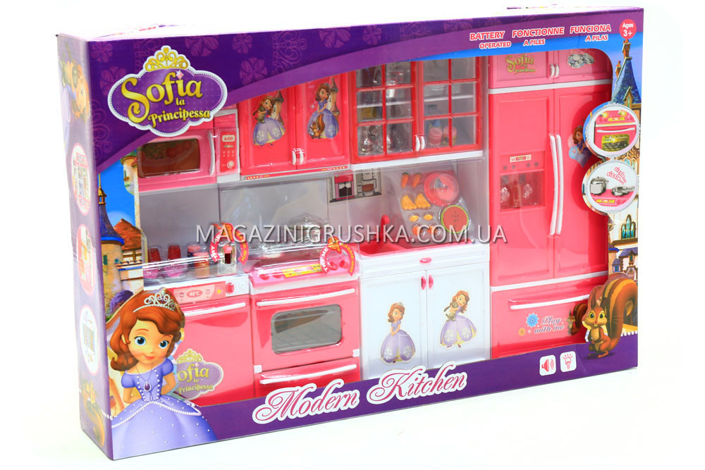 Кухня дитяча для ляльок «Принцеса Софія» (світло, звук) QF26211SO, фото 1