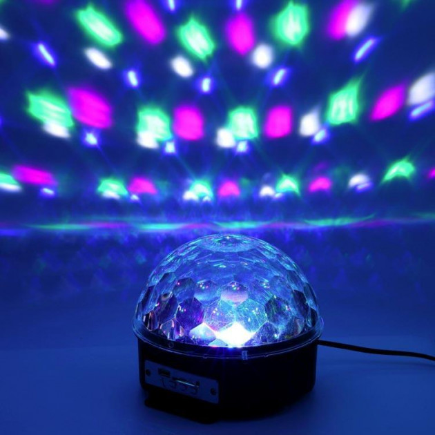 Диско куля Disco світломузика з Bluetooth і MP3 (флешка + пульт)