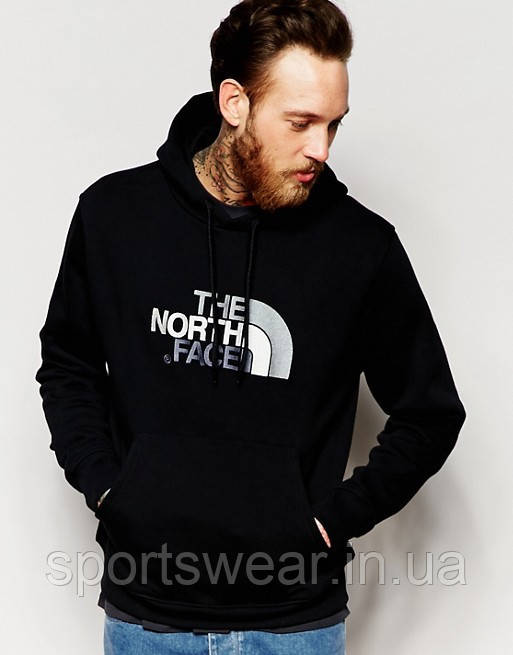 Худі The North Face чорне з лого, унісекс (чоловіче, жіноче, дитяче)
