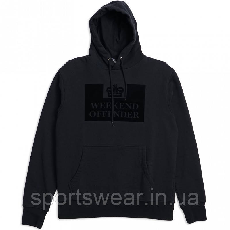 Худі Weekend Offender чорне з логотипом, унісекс (чоловіче, жіноче, дитяче)