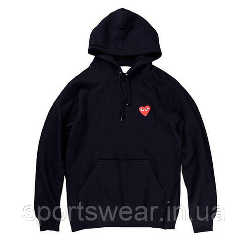 Худи Play Comme des Garcons мужское Кофта с капюшоном с принтом CDG КДГ ...