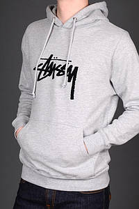 Кенгуру Stussy Чоловіче, жіноче з чорним логотипом, унісекс Толстовка Стассі Літня \ Зимова. Худі трикотажу