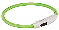 Світиться нашийник Flash Light Ring Trixie (Тріксі) з USB XS-S 35см/7мм зелений