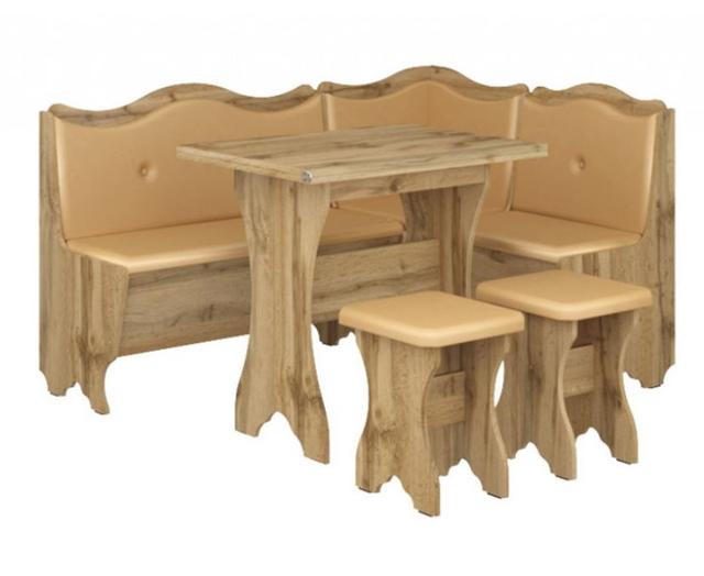 Кухонный уголок Герцог ДСП Дуб тахо+винил рыжий