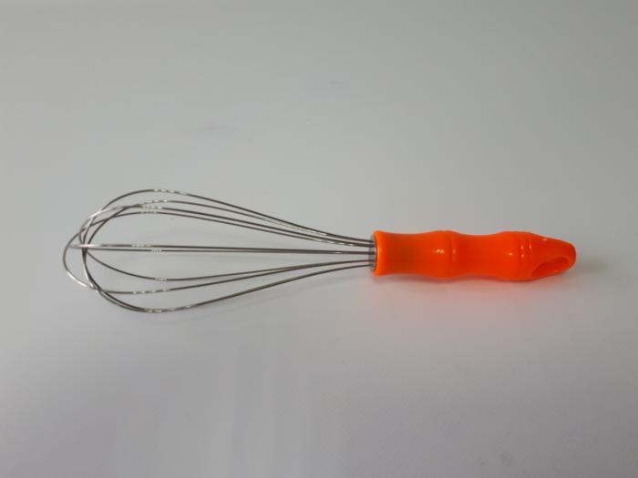 Вінчик кулінарний кондитерський з нержавіючої сталі з пластиковою ручкою для збивання яєць крему та тіста L 26 cm