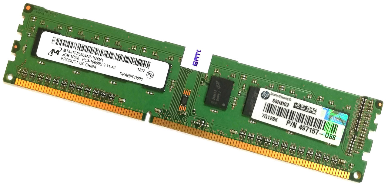 Оперативна пам'ять Micron DDR3 2Gb 1333MHz PC3-10600 CL9 1R8 (MT8JTF25664AZ-1G4M1) Б/В
