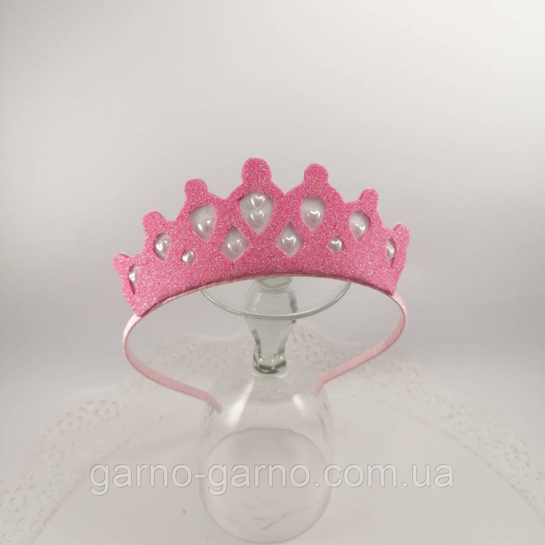 Корона сніжинка для Снігової королеви Корона сніжинки рожева корона