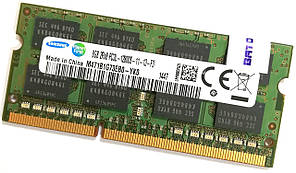 Оперативна пам'ять для ноутбука Samsung SODIMM DDR3L 8Gb 1600MHz 12800S 2R8 CL11 (M471B1G73EB0-YK0) Б/В