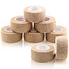 Еластичний бинт 2,5 см 5 м, Beige  тілесний самофіксуючийся для пальців пов'язка, фото 2