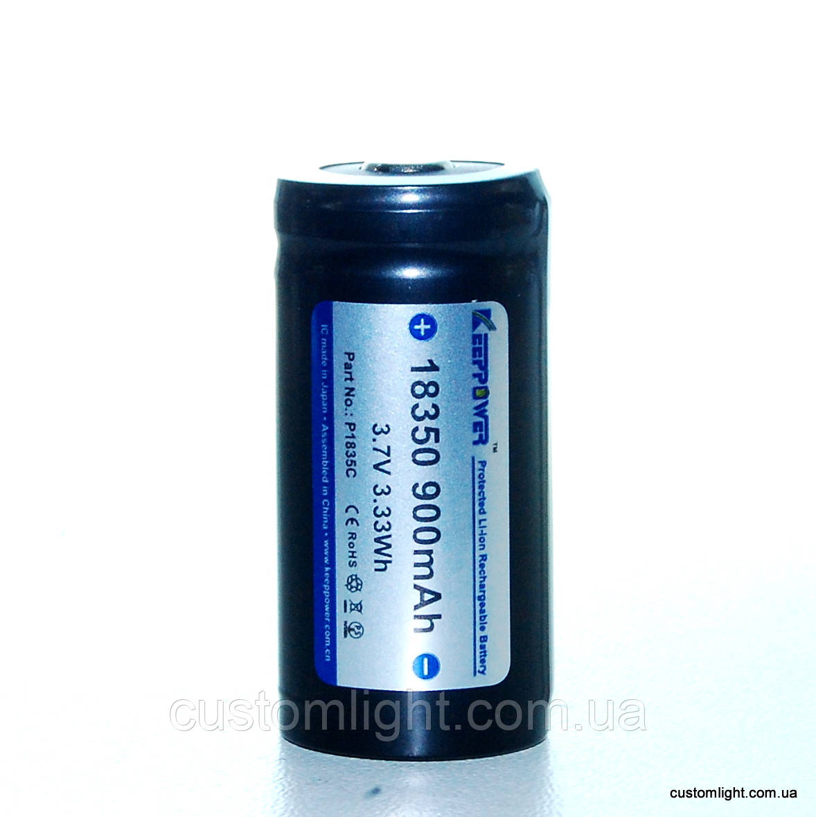 Акумулятор Keeeppower IMR 18350 900 mAh protected