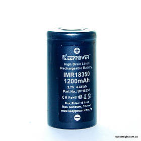 Акумулятор Keeppower IMR 18350 1200mAh