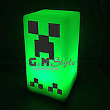 Нічний світильник Creeper Minecraft, фото 2