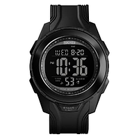 Спортивные водонепроницаемые часы Skmei 1503 Черные с черным дисплеем