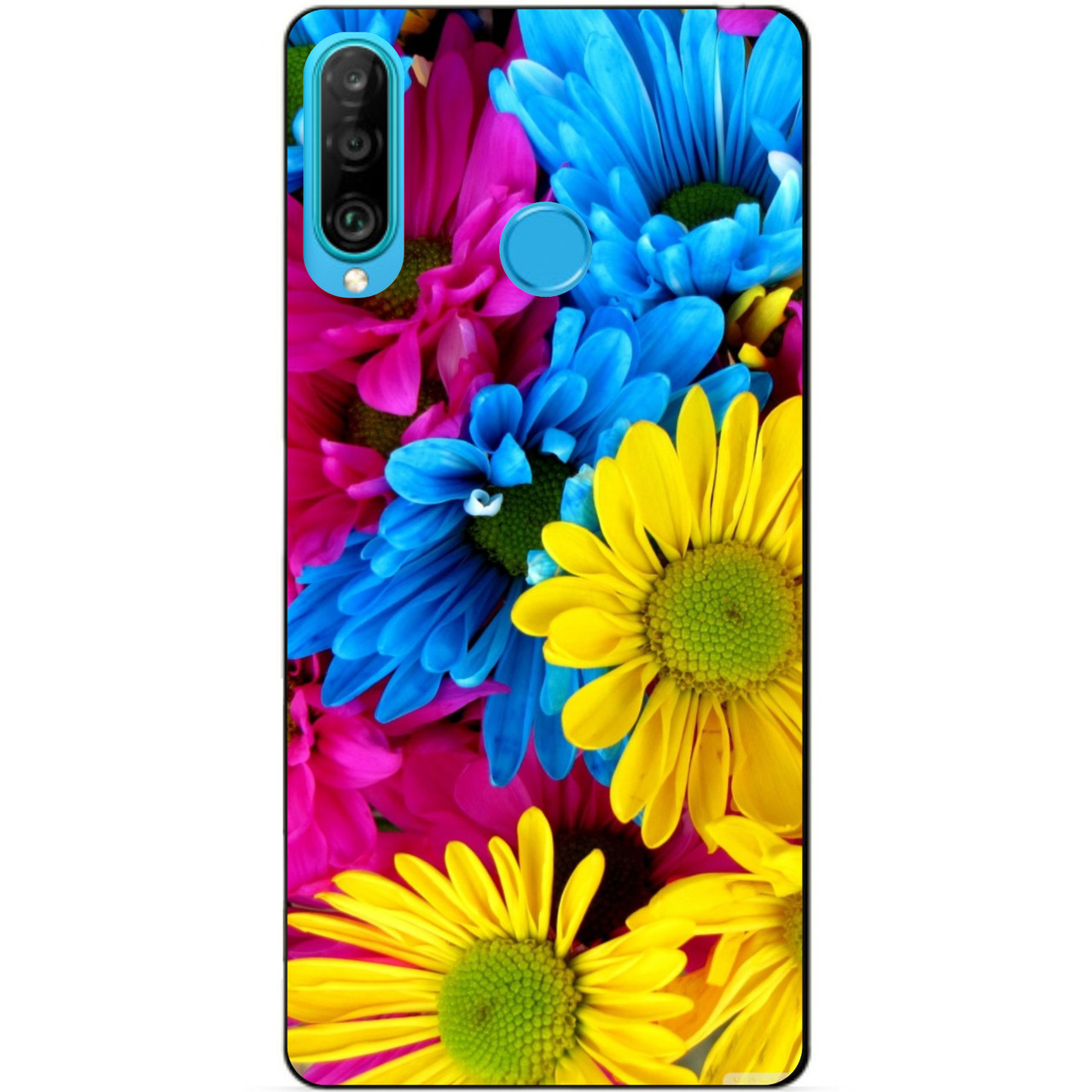 Силіконовий бампер чохол для Huawei P30 Lite з малюнком Хризантеми