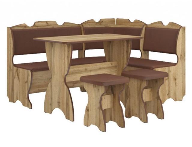 Уголок кухонный Комфорт ДСП Дуб тахо+винил коричневый