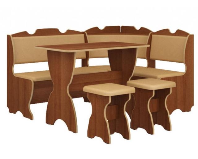 Уголок кухонный Комфорт ДСП лесной орех+винил кофе