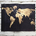 Тревел-кейс Карта (чорний) еко шкіра, фото 2