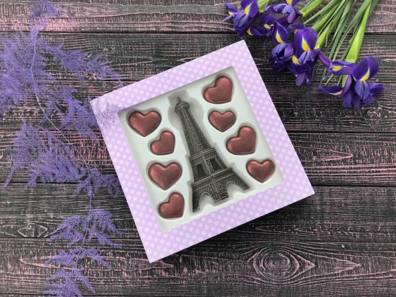 Шоколадний подарунок ручної роботи Шоколадний набір Париж із любов'ю