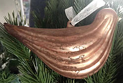 Підвіска новорічна Пташка — скло