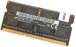 Оперативна пам'ять для ноутбука Micron SODIMM DDR3L 8Gb 1600MHz 12800s CL11 (MT16KTF1G64HZ-1G6E2) Б/В