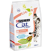 Cat Chow Sensitive сухий корм для кішок з чутливим травленням, з лососем 1,5 КГ