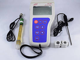 РН/ОВП-метр ADWA AD130 (РН від -2,00 до 16,00; РН ± 0.01 pH), АТС, МТС, автоматичне калібрування. Угорщина