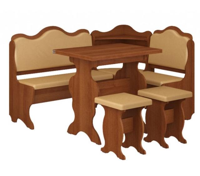 Кухонный уголок Корнет ДСП лесной орех+винил кофе Кухонный уголок Корнет ДСП лесной орех+винил кофе