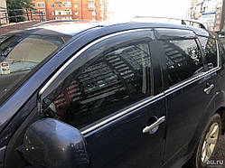 Вітровики з металевим хромом молдингом Mitsubishi Outlander XL