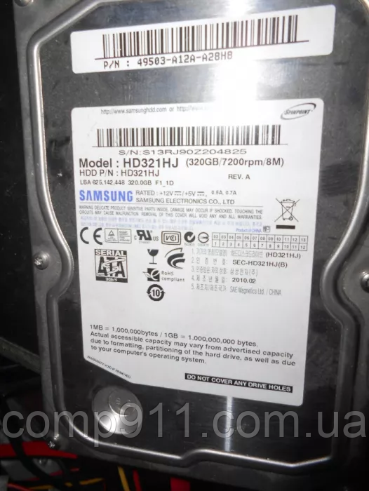 Жорсткий диск для комп'ютера Samsung HD321HJ 7200/8m 320 Гб